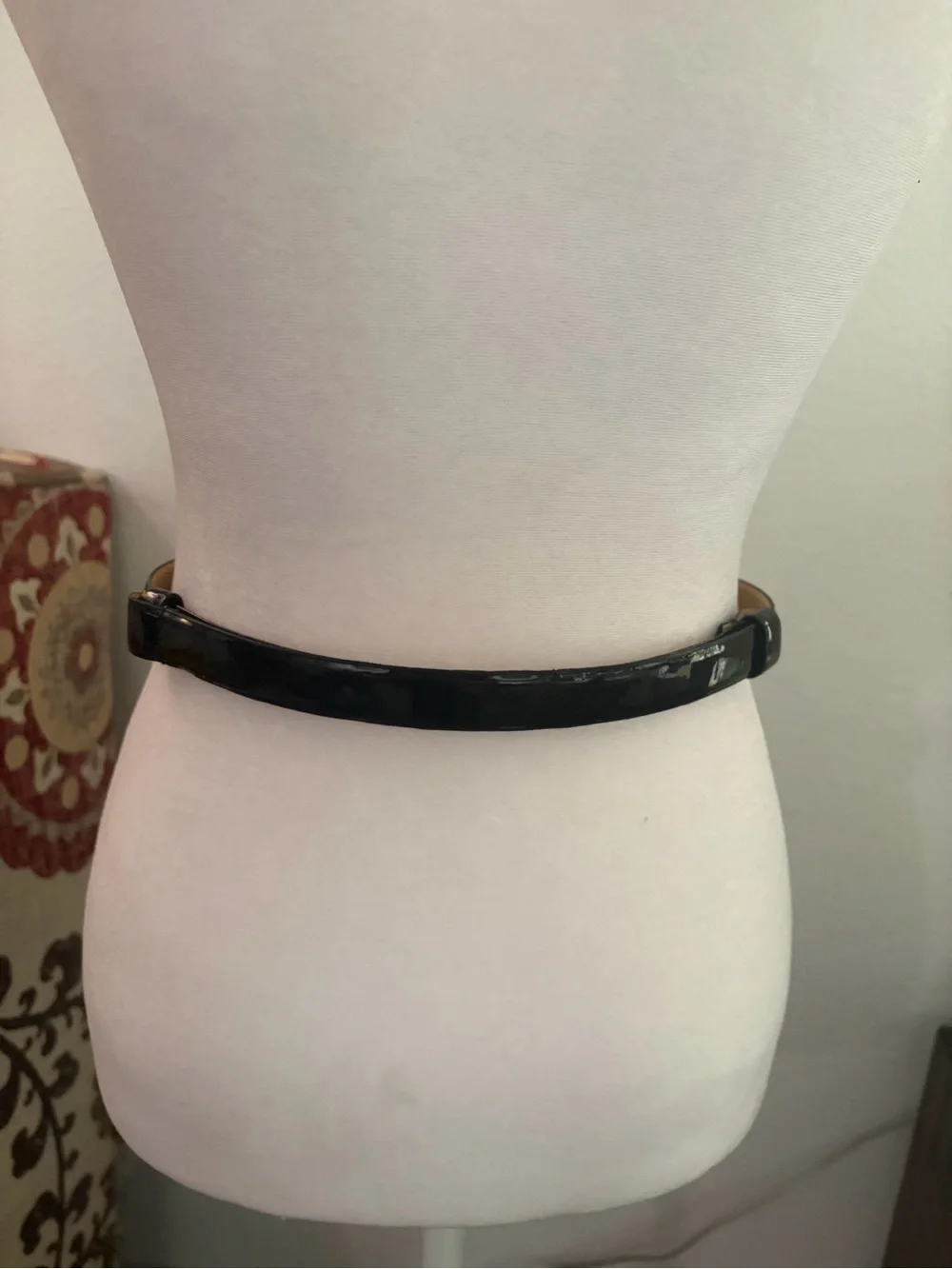 Designer inspired Black Belt with Gold Toggle Hardware